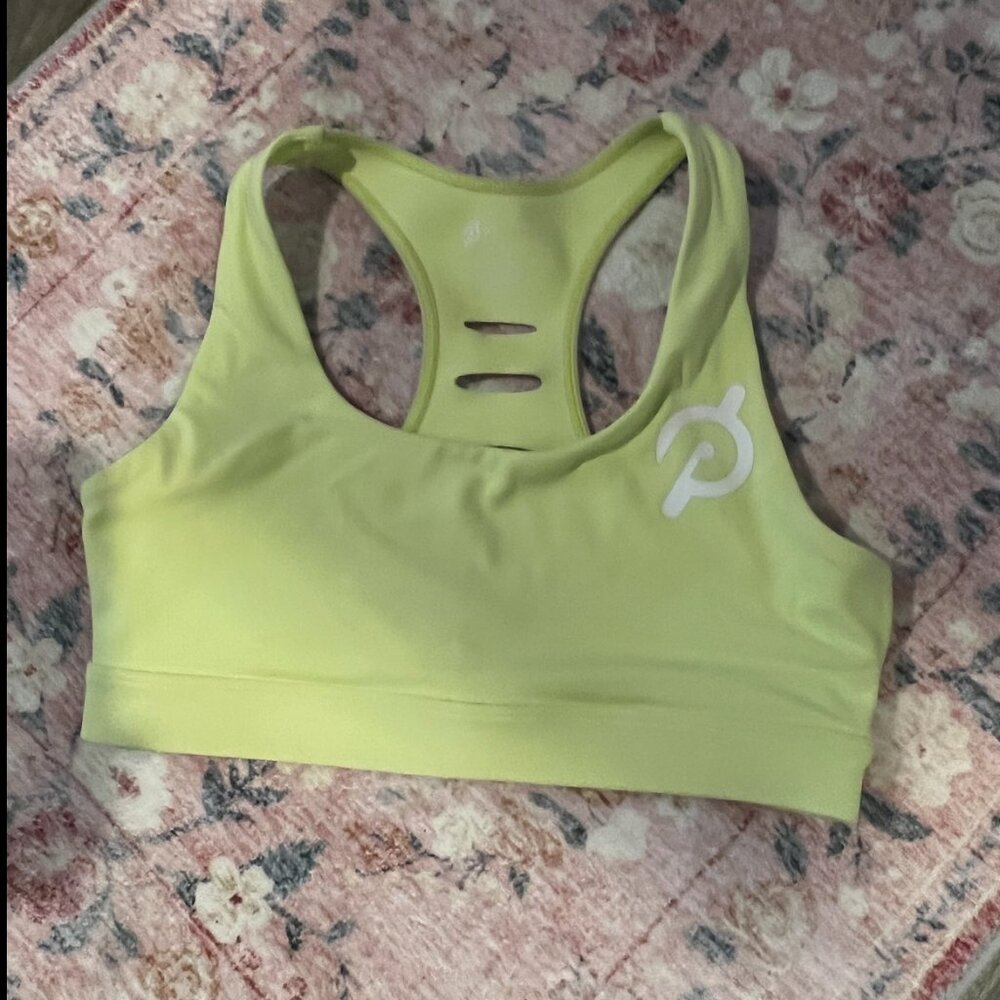 Peloton small green yellow sports‎ bra